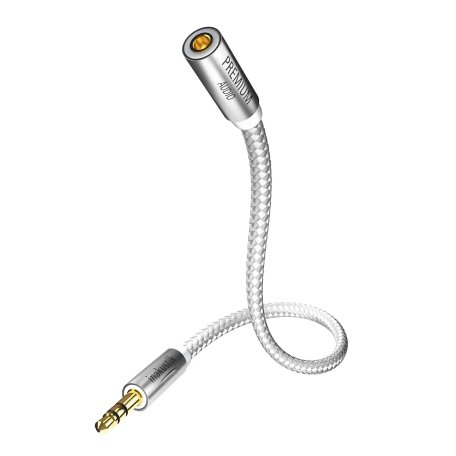 Кабель межблочный In-Akustik Premium Extension Audio Cable 7.5m 3.5mm jack<>3.5mm jack(F)+6.3 jack adapter #004102075