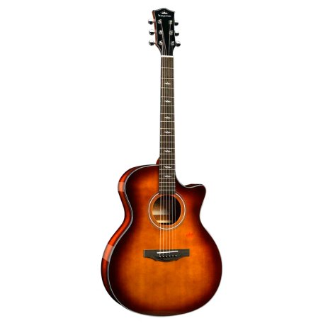 Трансакустическая гитара Kepma F1E-GA Brown Sunburst (чехол в комплекте)