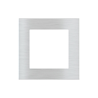 Ekinex Квадратная металлическая плата, EK-DQG-GBQ,  серия DEEP,  окно 55х55,  отделка - матовый алюминий