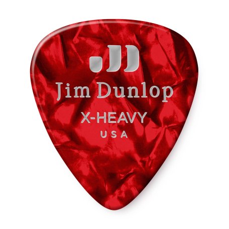 Медиаторы Dunlop 483P09XH Celluloid Red Pearloid Extra Heavy (12 шт)