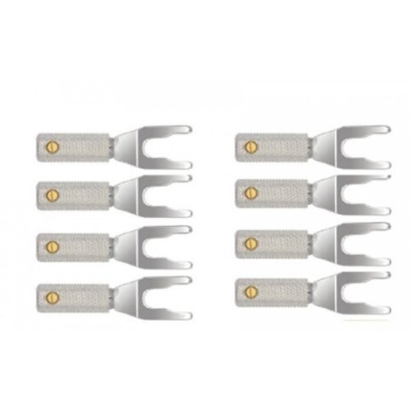 Разъем Wire World Set of 8 Uni-Term Silver Spades w/Sockets