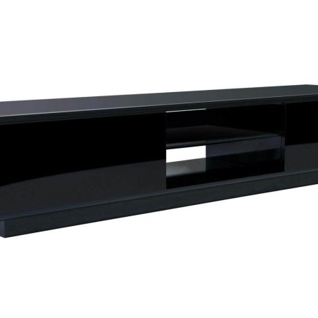 Подставка Akur Lisewood Decollo 2 (корпус: черный лак, фасад: черный лак, подиум: черный, стекло: тониррванное)