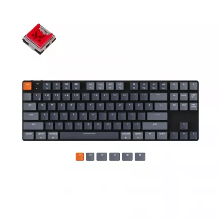 Беспроводная механическая ультратонкая клавиатура Keychron K1SE RGB Red Switch