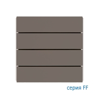 Ekinex Клавиши FF, EK-TRO-FGE,  Fenix NTM,  прямоугольные горизонтальные (4 шт),  отделка - Серый Лондон