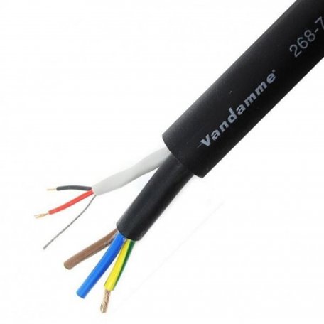 Туровый гибридный кабель Van Damme для передачи сигнала и питания Ambicore 15A 3 x 1,5мм2 чёрный (268-715-000)