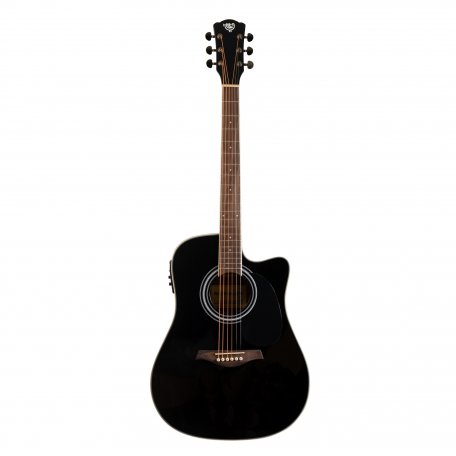 Электроакустическая гитара ROCKDALE Aurora D6-E Gloss C BK