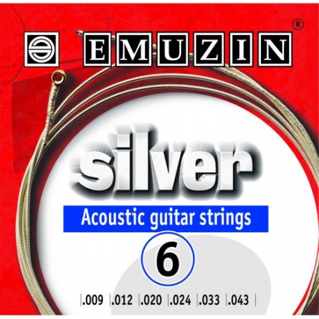 Струны для акустической гитары Emuzin 6А202 SILVER