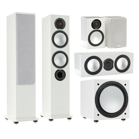Комплект Monitor Audio Silver set 5.1 high gloss white (6+1+Centre+W12)