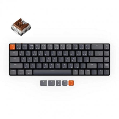 Беспроводная механическая клавиатура Keychron K7, White LED, Brown Switch
