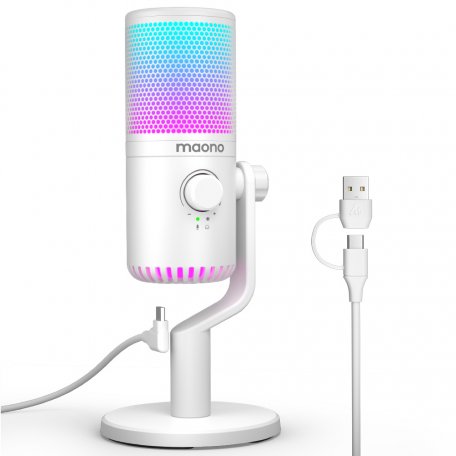 Микрофон Maono DM30RGB White