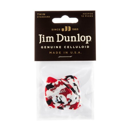 Медиаторы Dunlop 483P06TH Celluloid Confetti Thin (12 шт)