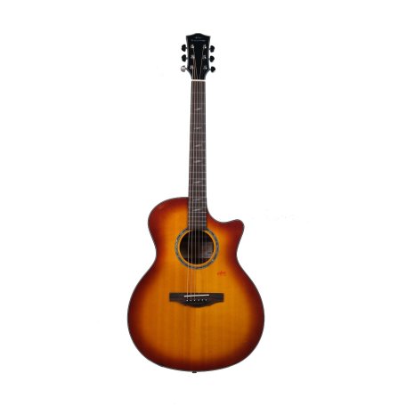 Трансакустическая гитара Kepma F2SE Honeyburst (чехол в комплекте)
