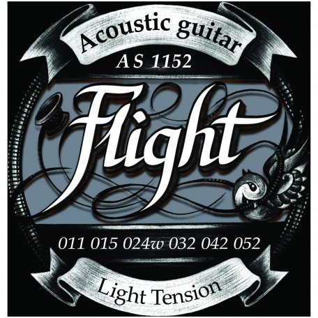 Струны для акустической гитары Flight AS1152 11-52 Super Light