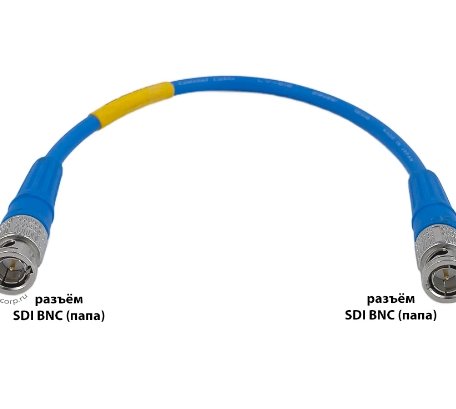 Кабель мобильный/сценический GS-PRO 12G SDI BNC-BNC (blue) 0,3 метра