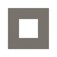 Ekinex Квадратная плата Fenix NTM, EK-SQP-FGL,  серия Surface,  окно 45х45,  цвет - Серый Лондон