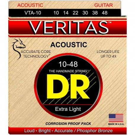 Струны для акустической гитары DR VTA-10 Veritas