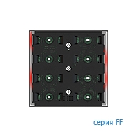 Ekinex Выключатель FF 4-х клавишный  EK-ED2-TP-RW,  подсветка - красный/белый (выпуск 2016)