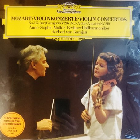 Виниловая пластинка Anne-Sophie Mutter, Berliner Philharmoniker, Herbert von Karajan, Mozart: Violin Concertos 3 & 5
