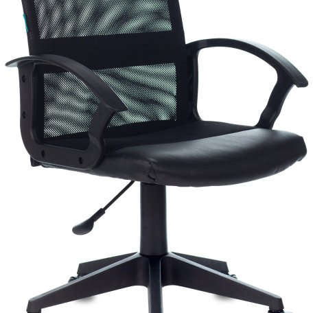 Кресло Бюрократ CH-590/BLACK (Office chair CH-590 black seatblack eco.leather/gauze cross plastic)