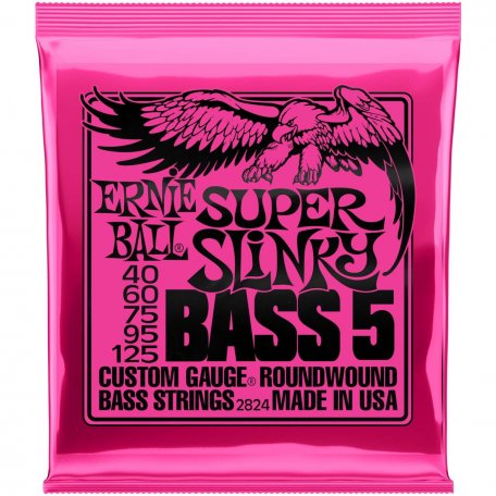 Струны для пятиструнной бас-гитары Ernie Ball 2824 Super Slinky Nickel Wound Bass
