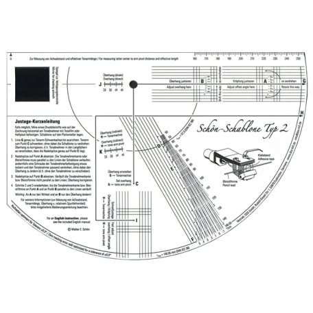 Шаблон Tonar Arm Alignment Gauge