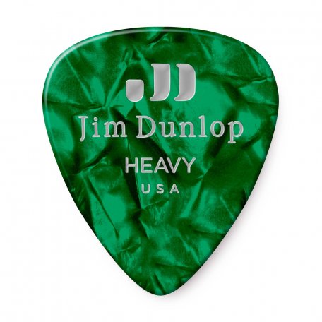 Медиаторы Dunlop 483P12HV Celluloid Green Pearloid Heavy (12 шт)