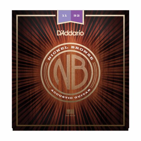 Струны DAddario NB1152 Nickel Bronze Acoustic, Custom Light, 11-52