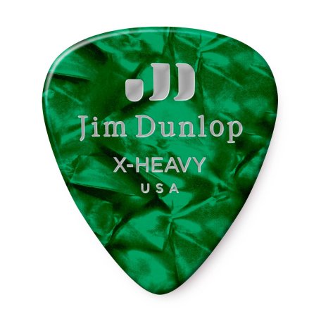 Медиаторы Dunlop 483P12XH Celluloid Green Pearloid Extra Heavy (12 шт)