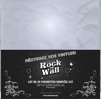 25 X PE 12 INCH CRYSTAL CLEAR OUTER SLEEVE - 80 MICRON - ROCK ON WALL