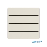 Ekinex Клавиши FF пластиковые прямоугольные (4 шт), EK-TRO-GAA,  цвет - ледяной белый