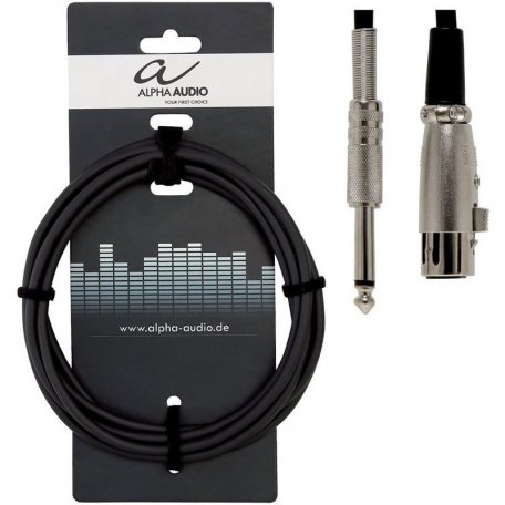 Микрофонный кабель Alpha Audio Basic Line XLR(f) - 6,3 mm mono jack plug