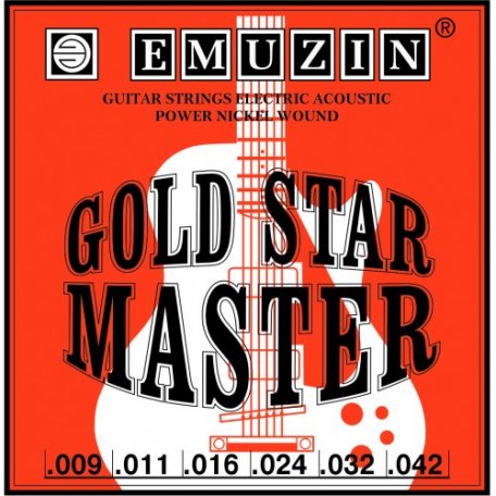 Струны для электрогитары Emuzin Gold Star Master 6ГСМ-02 9-42