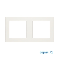 Ekinex Плата 71 пластиковая, EK-P2P-GAA,  2 поста (55х55),  цвет - ледяной белый