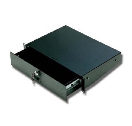 EuroMet EU/R-CA2  01912 Выдвижной рэковый ящик с замком, 2U, сталь черного цвета