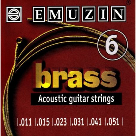 Струны для акустической гитары Emuzin Brass c обмоткой из латуни 011-051