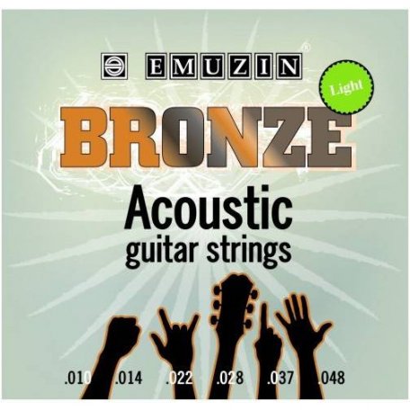 Струны для акустической гитары Emuzin 6PB 10-48 BRONZE