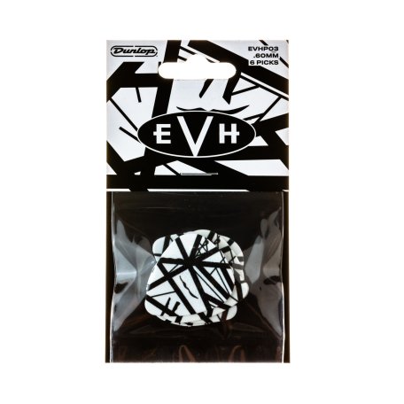 Медиаторы Dunlop EVHP03 Eddie Van Halen White With Black Stripes (6 шт)