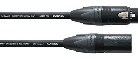XLR кабель Cordial CIM 5 FM XLR female/XLR male 5.0 м черный