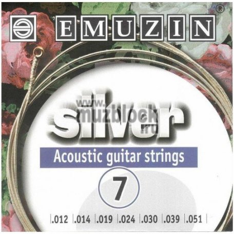 Струны для семиструнной акустической гитары Emuzin SILVER 7А222