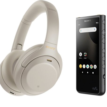 Комплект персонального аудио Sony Walkman NW-ZX507 black + WH-1000XM4 silver