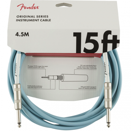 Инструментальный кабель FENDER 15 OR INST CABLE DBL
