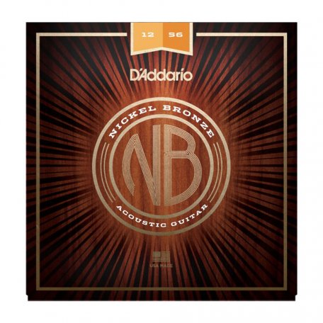 Струны DAddario NB1256 Nickel Bronze Acoustic, Light Top / Med Bottom, 12-56