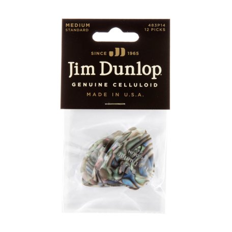 Медиаторы Dunlop 483P14MD Celluloid Abalone Medium (12 шт)