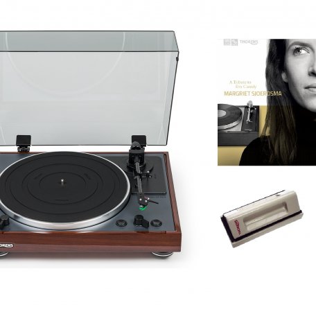 Комплект Thorens TD 102 A Walnut + CLEANING VELVET + LP Margriet Sjoerdsma – A Tribute To Eva Cassidy