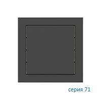 Ekinex Клавиша 71 квадратная, EK-T1Q-GAL,  1 шт,  цвет - графит
