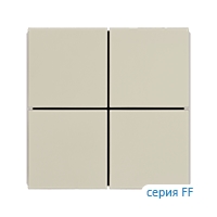 Ekinex Клавиши FF пластиковые квадратные (4 шт), EK-TSQ-GAC,  теплый белый
