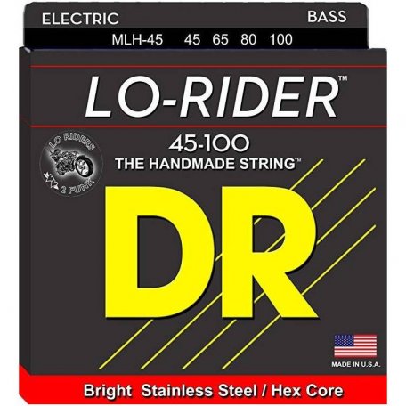 Струны для бас-гитары DR MLH-45 Lo-Rider Light 45-100 Medium