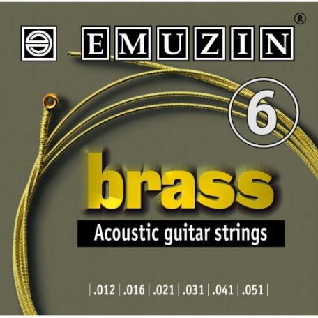 Струны для акустической гитары Emuzin Brass c обмоткой из латуни 012-051