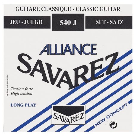 Струны для гитары Savarez 540J  Alliance HT Classic Blue