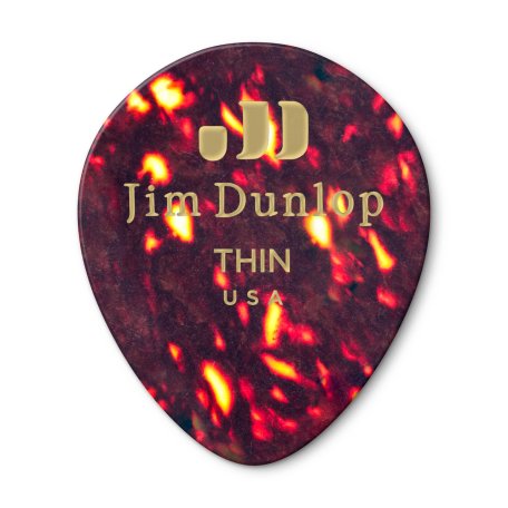 Медиаторы Dunlop 485P05TH Celluloid Shell Teardrop Thin (12 шт)